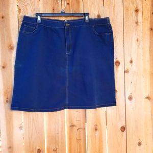 Plus size jean skirt